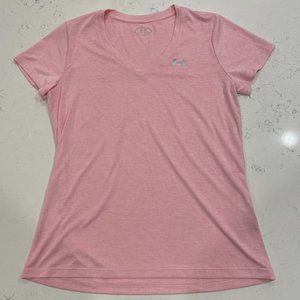 Under Armour Short Sleeve Loose Heat Gear Workout Top Pink Women’s Medium